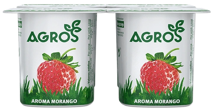 iogurte agros aromas morango