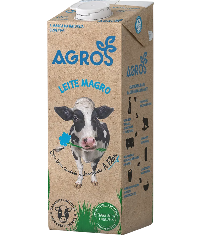leite agros magro 1l