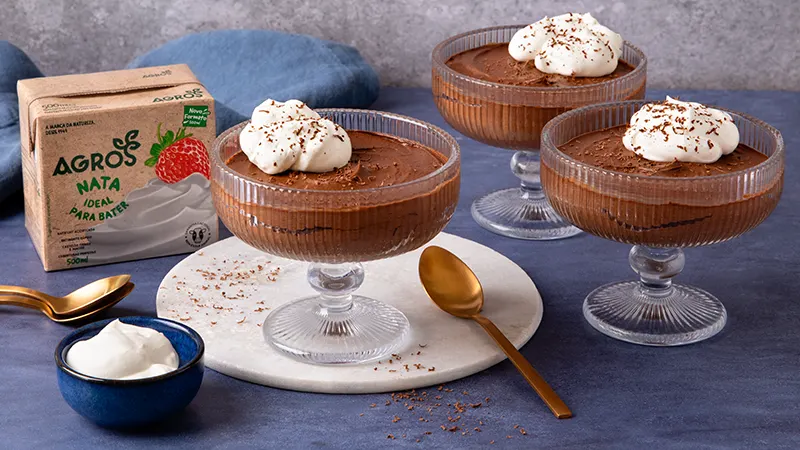 Mousse de chocolate e vinho do Porto